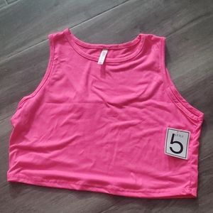 Hot Pink Loose fitting crop top